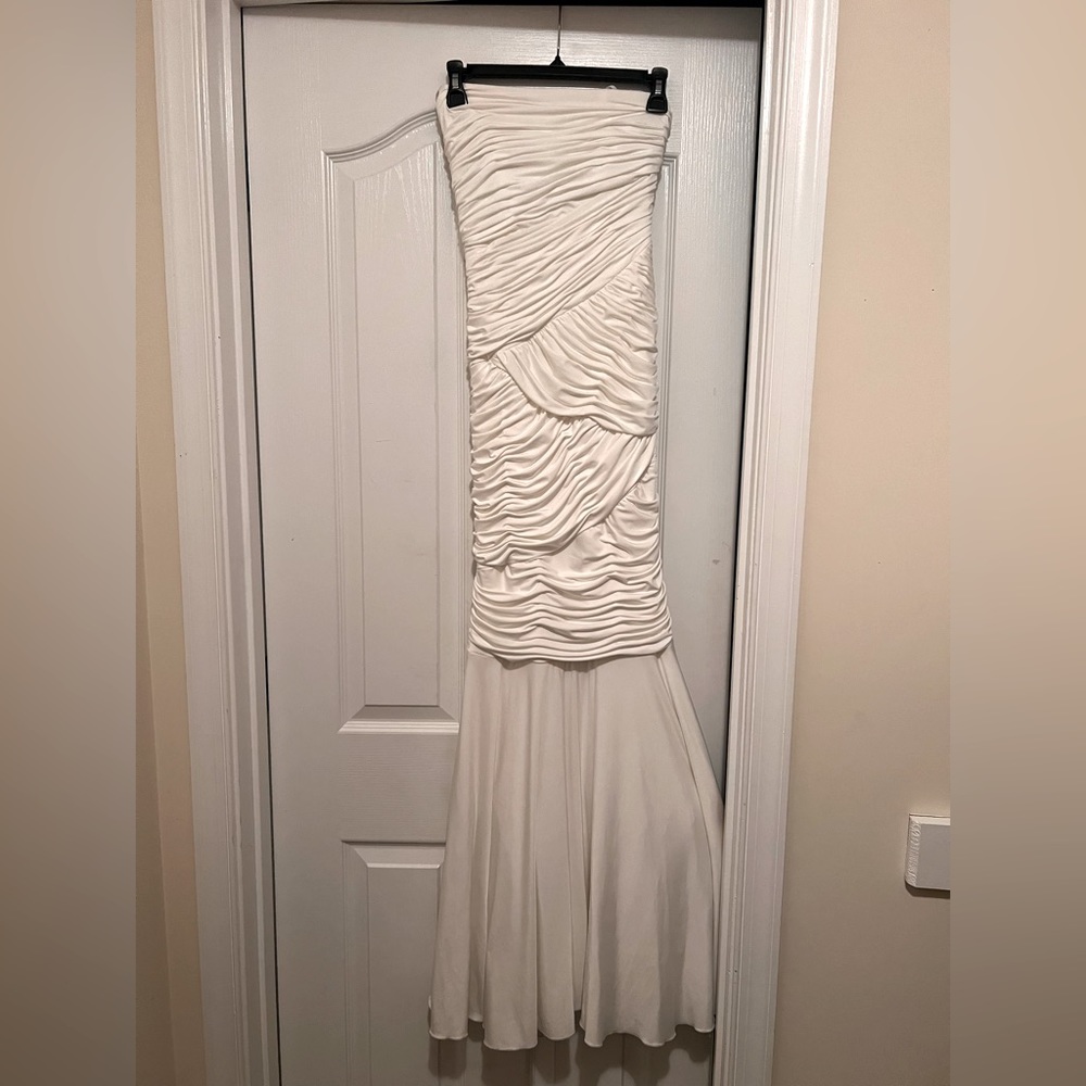 Josh & Jazz White Long evening gown or wedding dress size 3/4. Worn once.